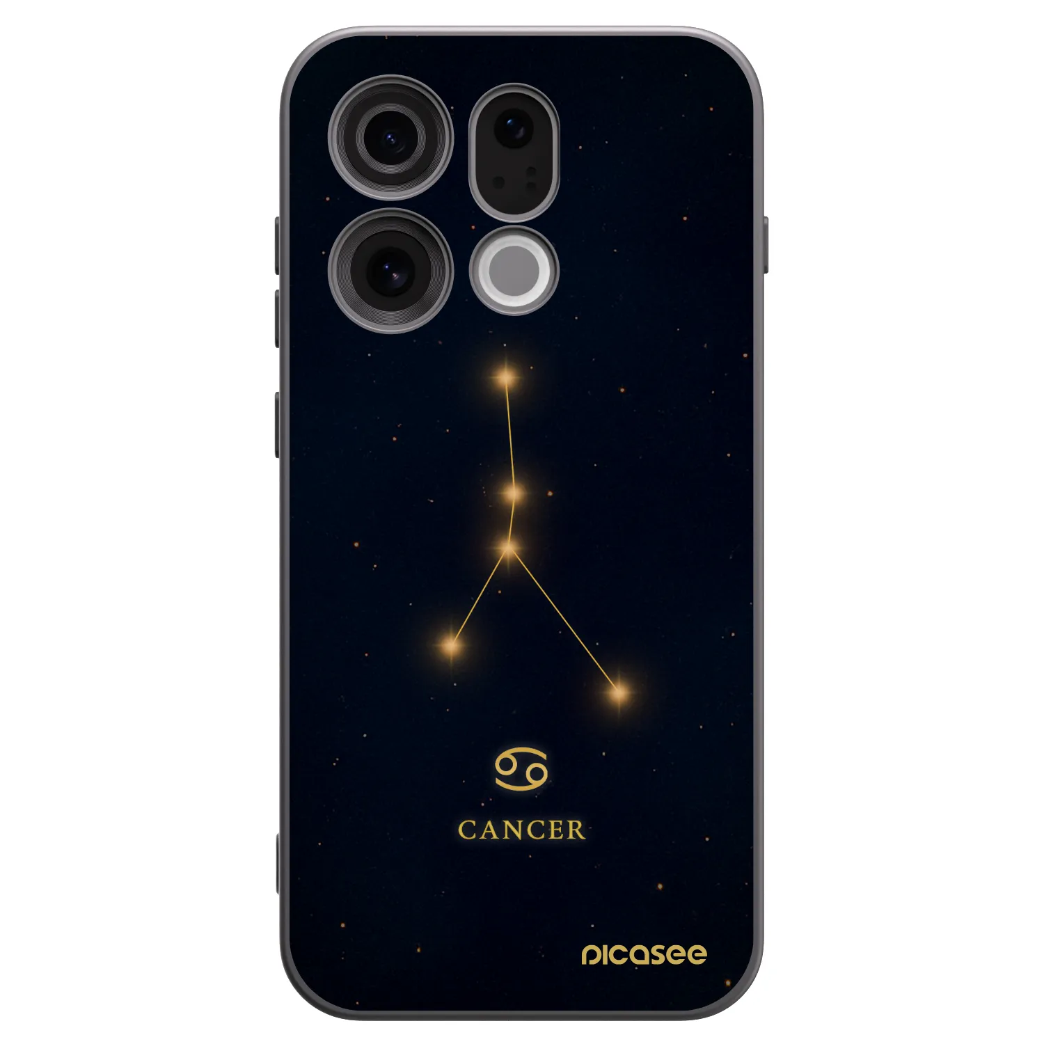 Picasee Μαύρη θήκη σιλικόνης για OPPO Find X9 - CANCER