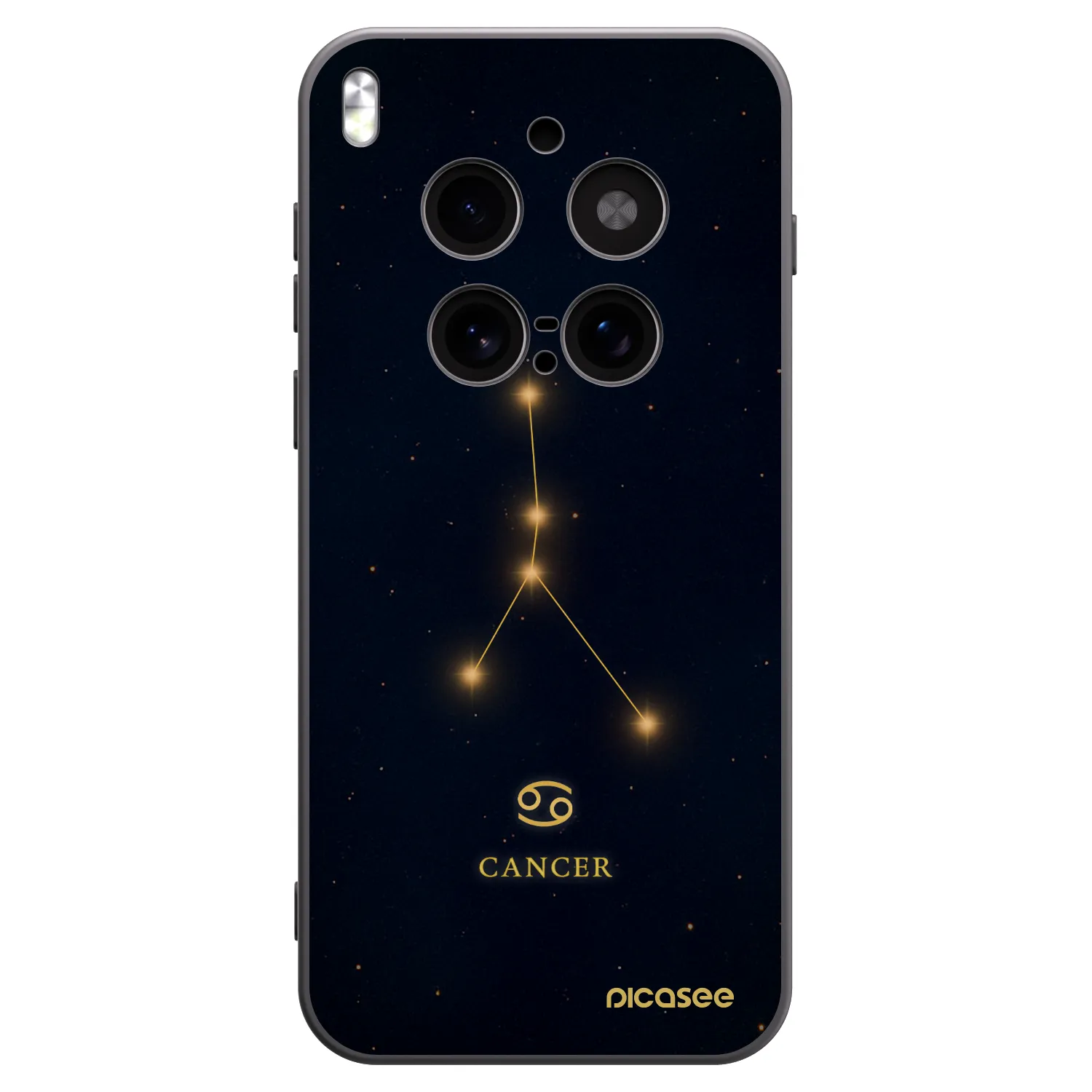 Picasee Μαύρη θήκη σιλικόνης για Vivo X300 Pro - CANCER