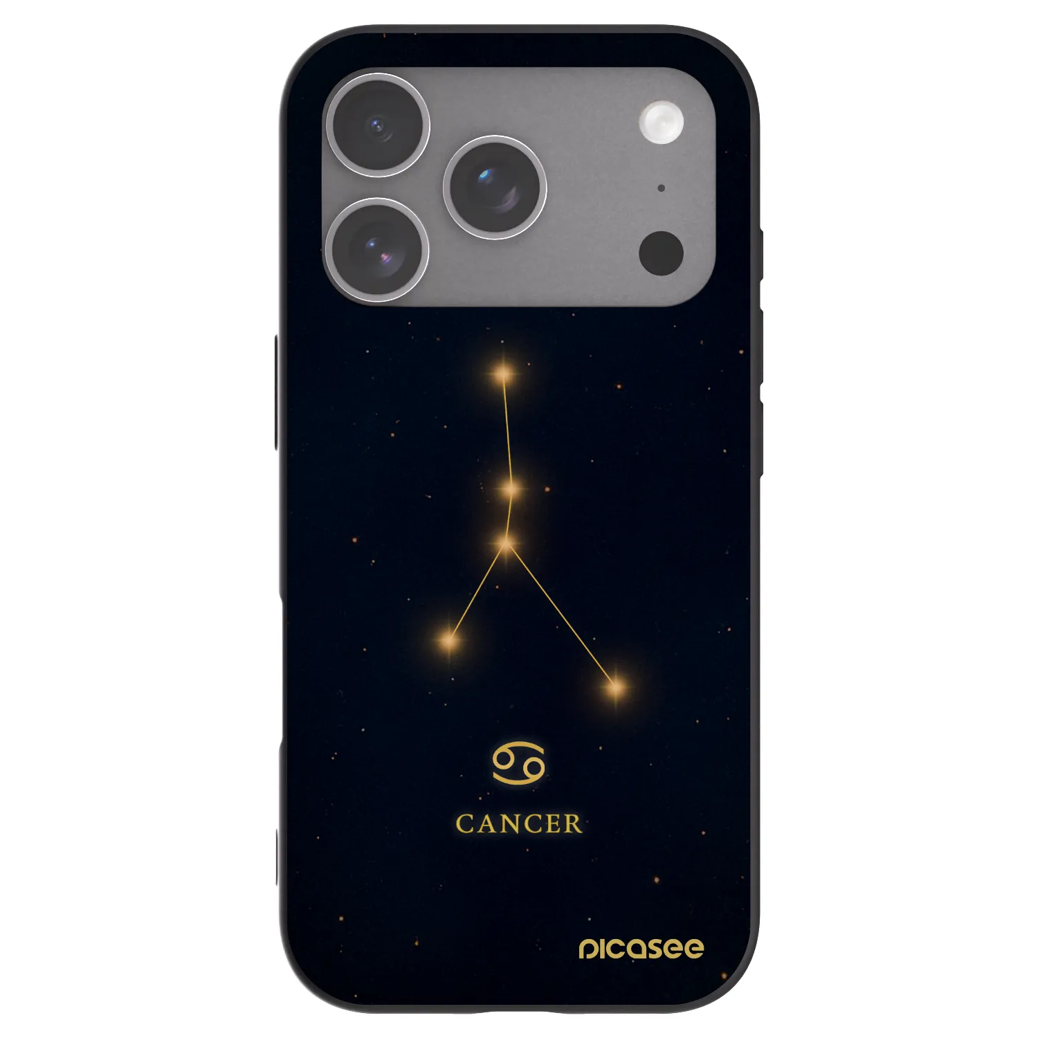 Picasee Μαύρη θήκη σιλικόνης για Apple iPhone 18 Pro - CANCER