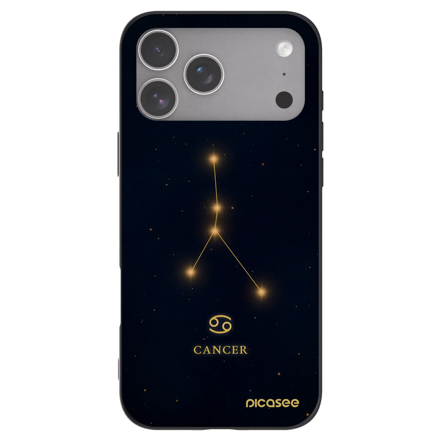 Picasee Μαύρη θήκη σιλικόνης για Apple iPhone 18 Pro Max - CANCER