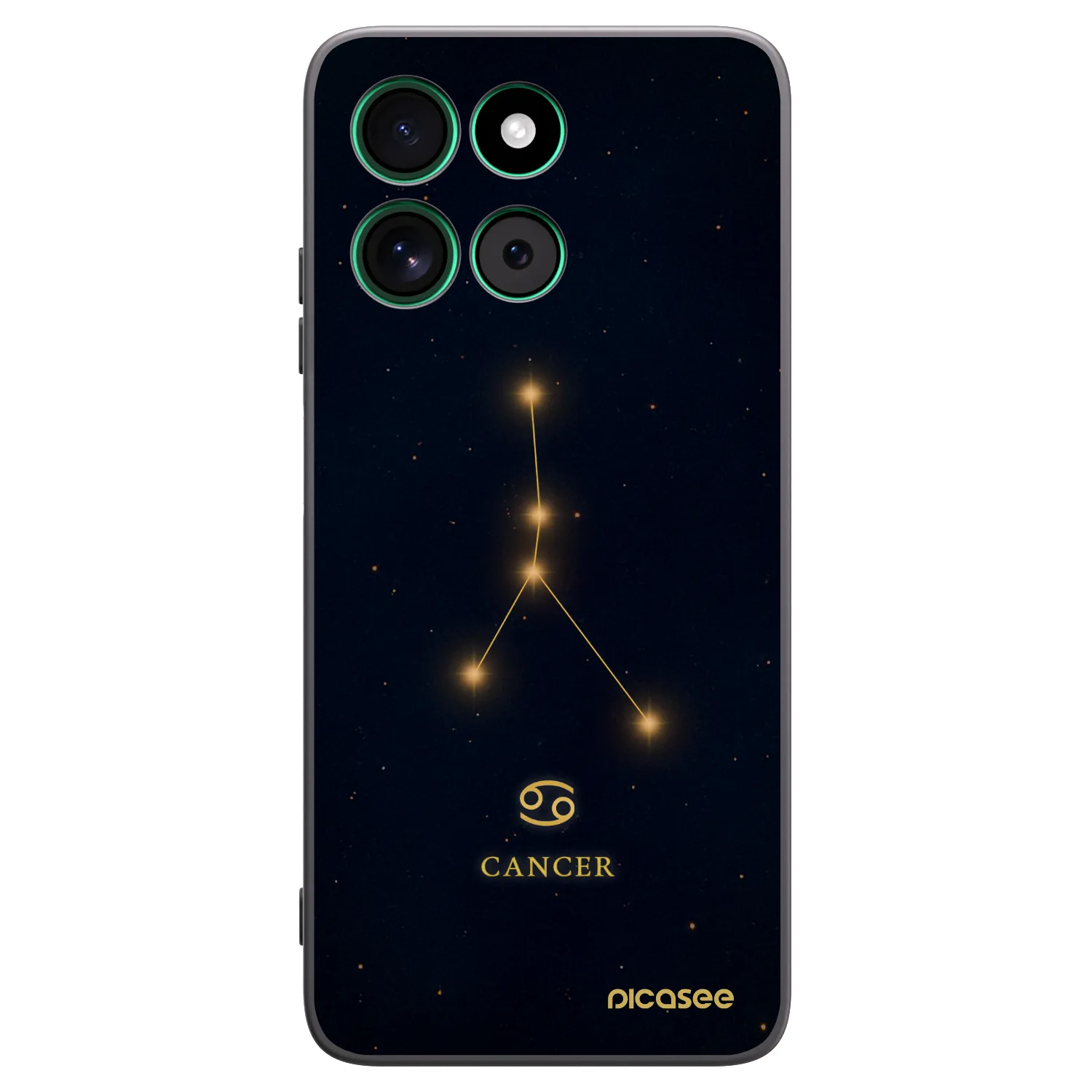 Picasee Μαύρη θήκη σιλικόνης για Motorola Moto G57 Power - CANCER