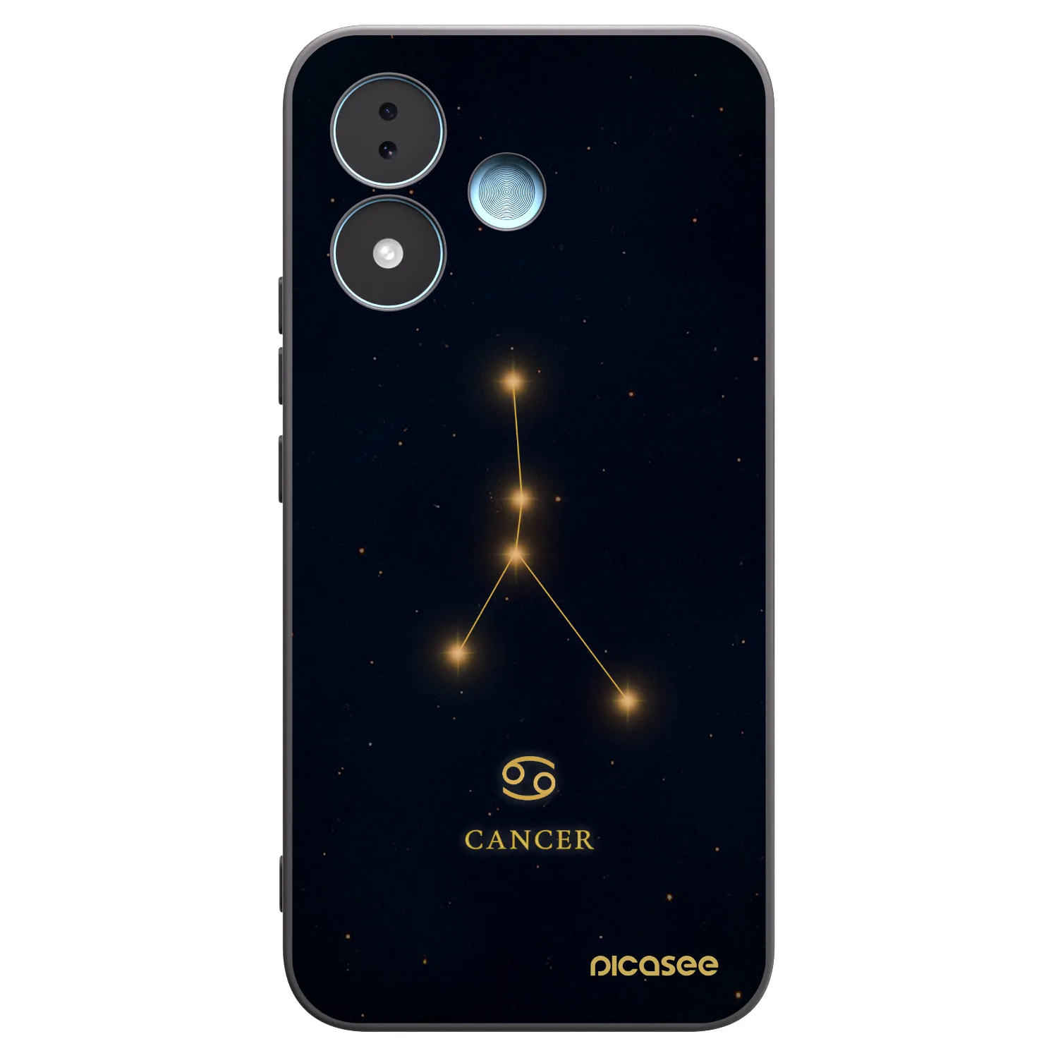 Picasee Μαύρη θήκη σιλικόνης για Xiaomi Redmi Note 17 5G - CANCER