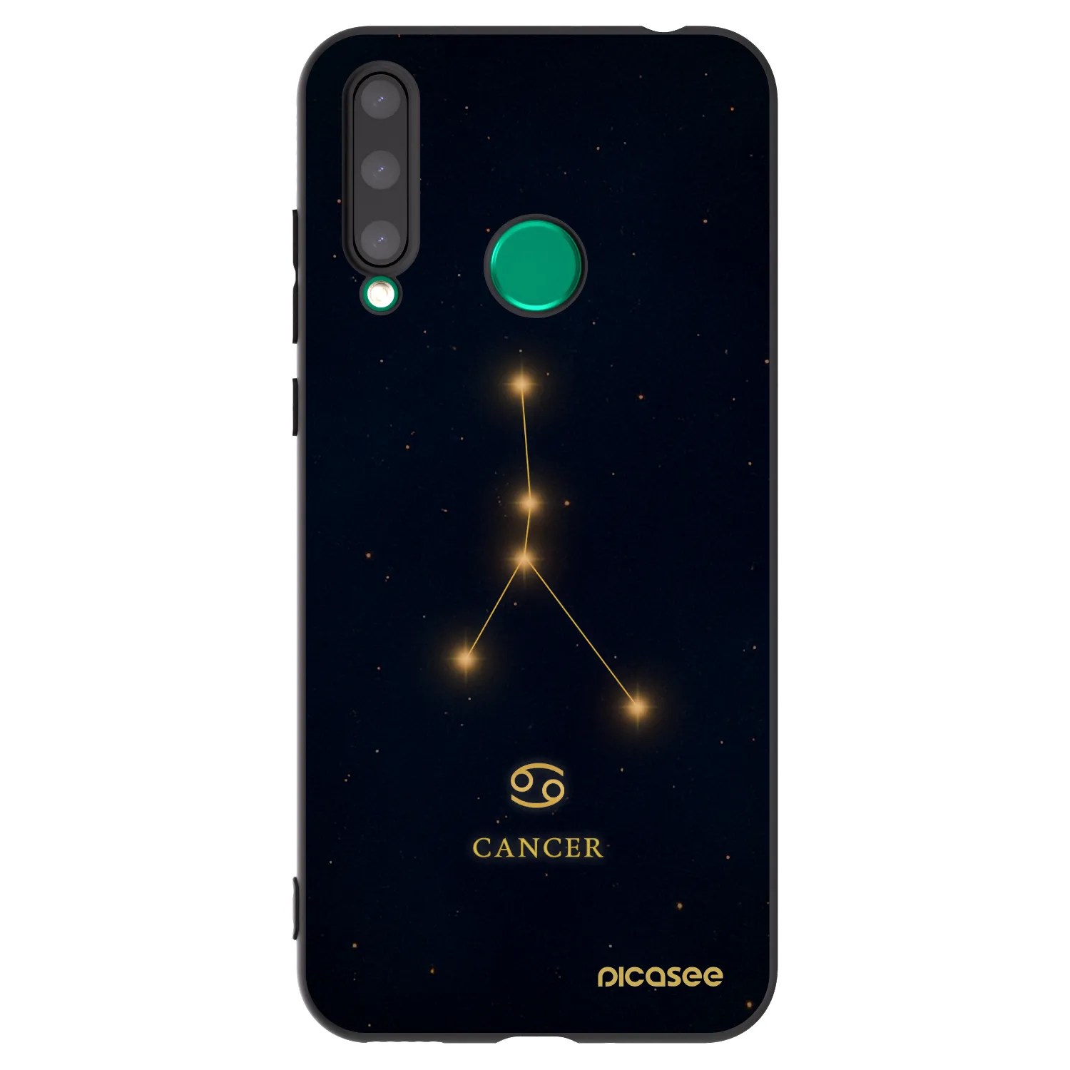 Picasee Μαύρη θήκη σιλικόνης για Honor 20 Lite - CANCER