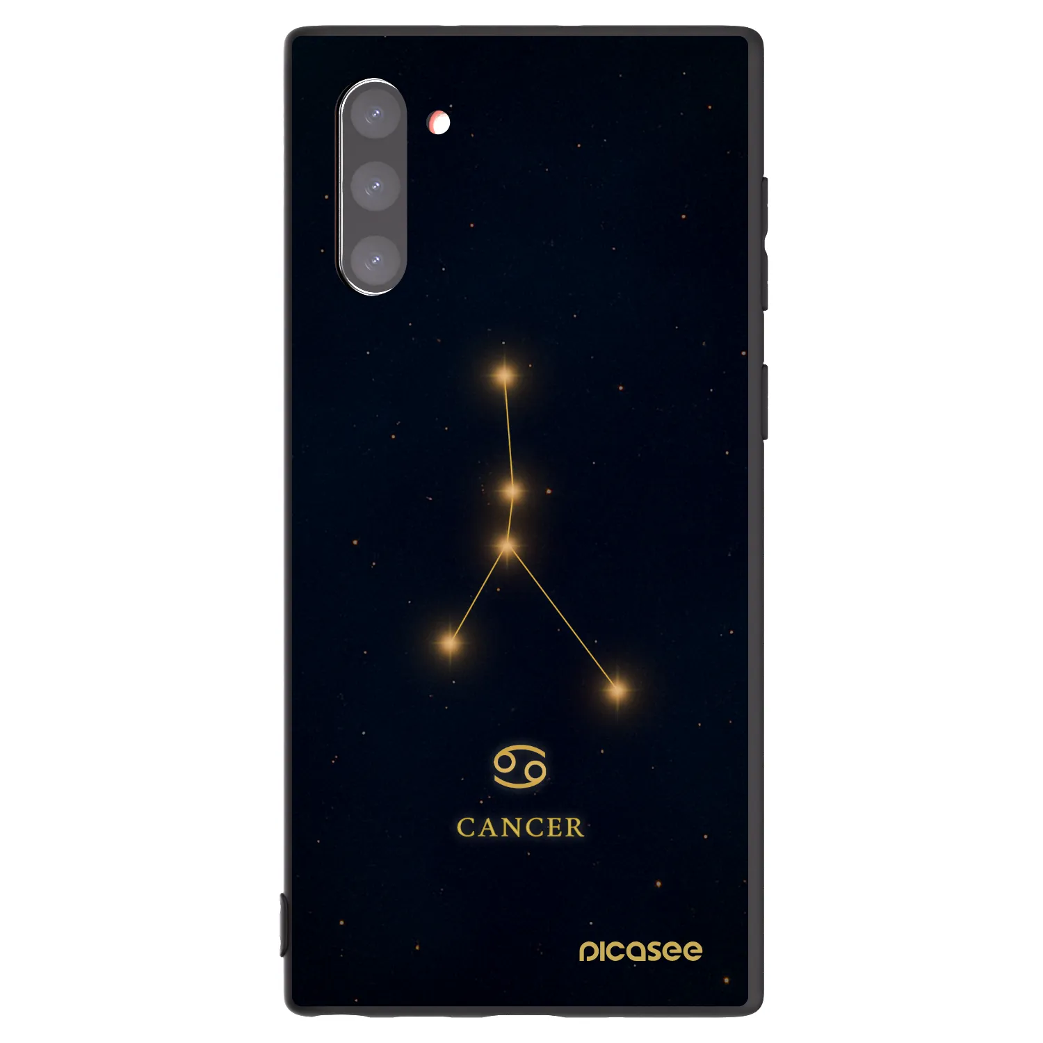 Picasee Μαύρη θήκη σιλικόνης για Samsung Galaxy Note 10 N970F - CANCER