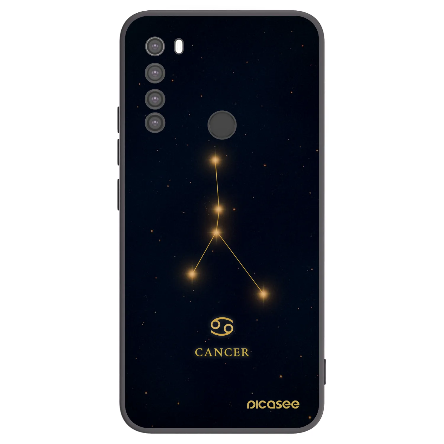 Picasee Μαύρη θήκη σιλικόνης για Xiaomi Redmi Note 8 - CANCER