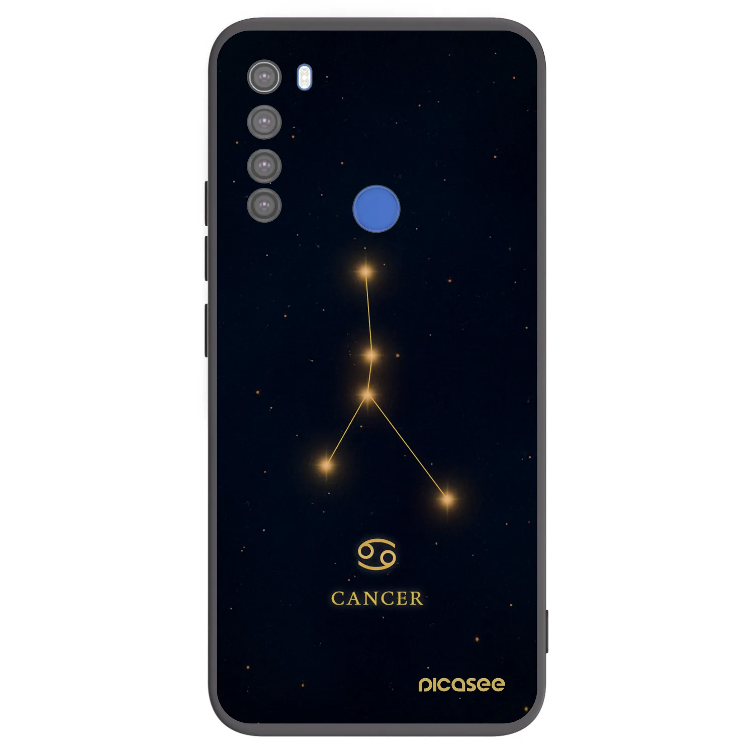 Picasee Μαύρη θήκη σιλικόνης για Xiaomi Redmi Note 8T - CANCER