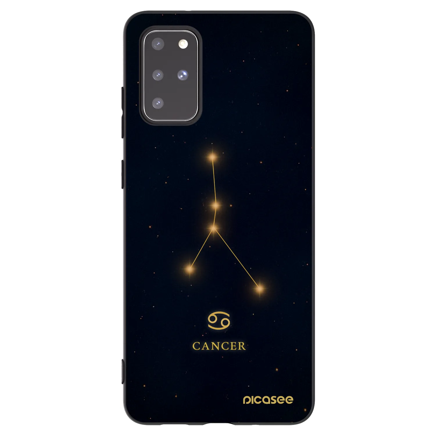 Picasee Μαύρη θήκη σιλικόνης για Samsung Galaxy S20+ G985F - CANCER
