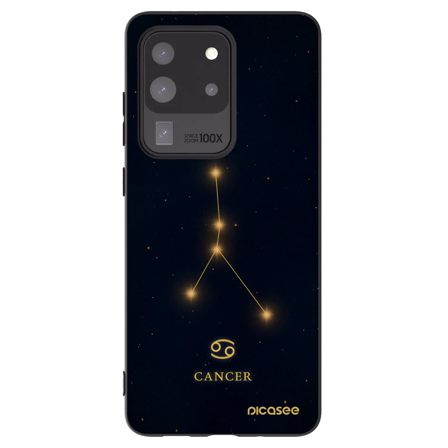 Picasee Μαύρη θήκη σιλικόνης για Samsung Galaxy S20 Ultra 5G G988F - CANCER