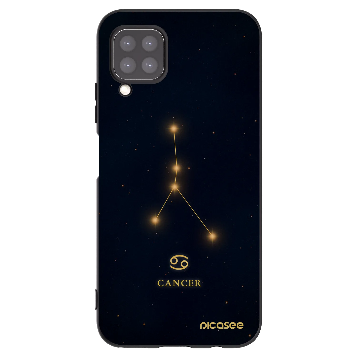 Picasee Μαύρη θήκη σιλικόνης για Huawei P40 Lite - CANCER