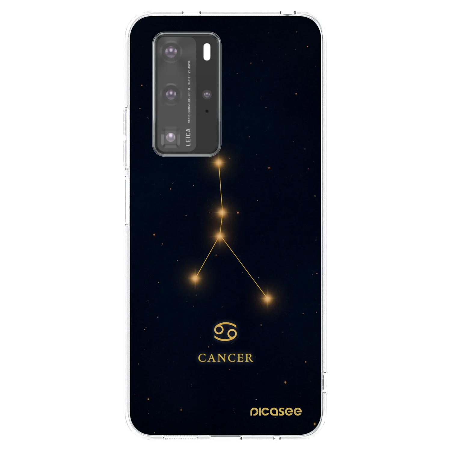 Picasee διαφανής θήκη σιλικόνης Huawei P40 Pro - CANCER