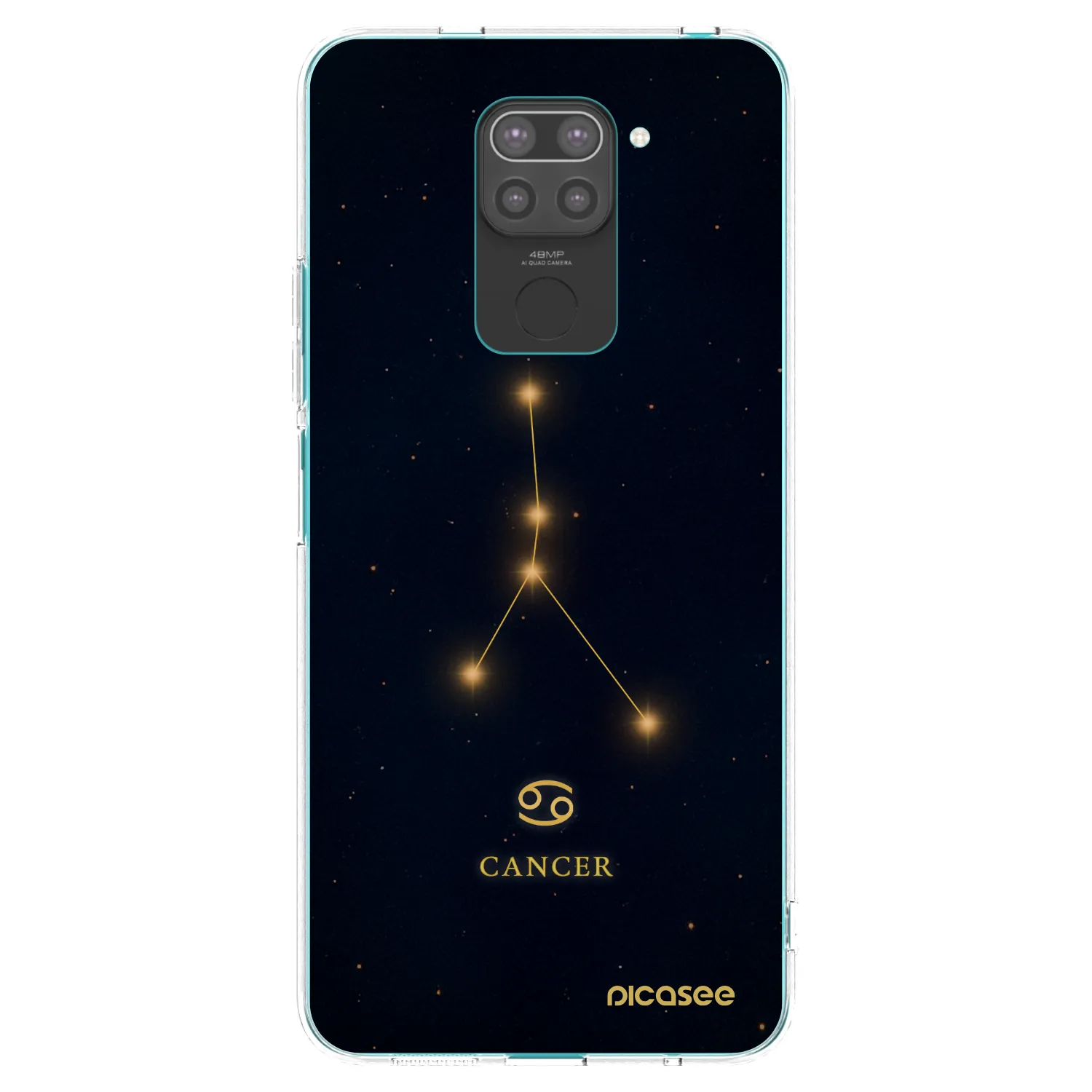 Picasee Μαύρη θήκη σιλικόνης για Xiaomi Redmi Note 9 - CANCER