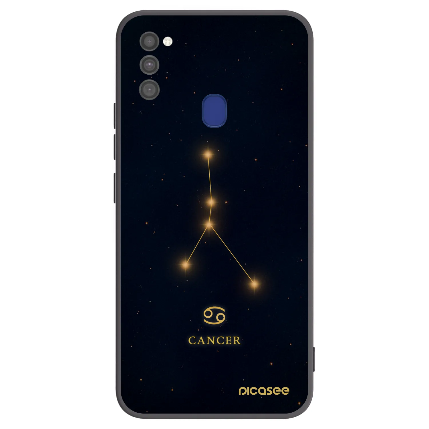 Picasee Μαύρη θήκη σιλικόνης για Samsung Galaxy M21 M215F - CANCER