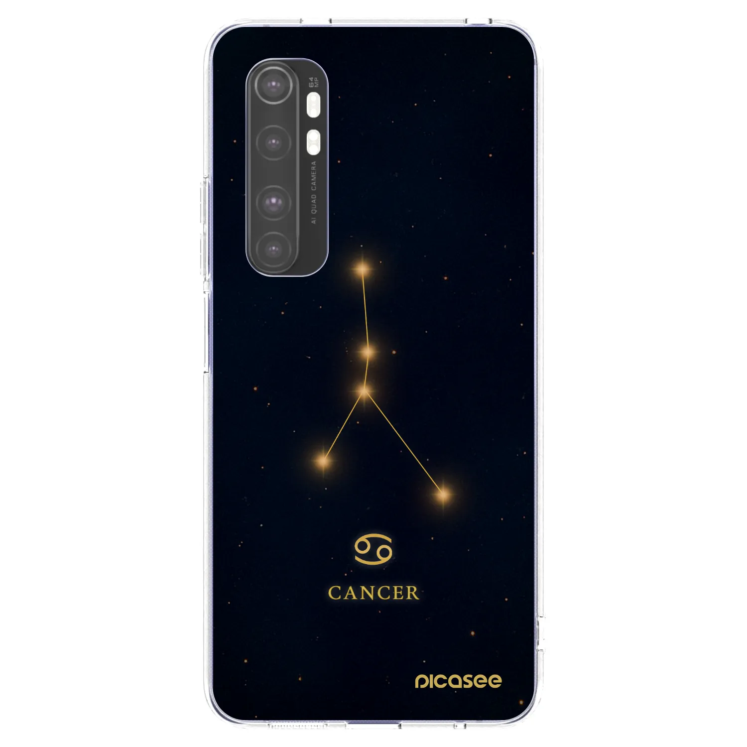 Picasee διαφανής θήκη σιλικόνης Xiaomi Mi Note 10 Lite - CANCER