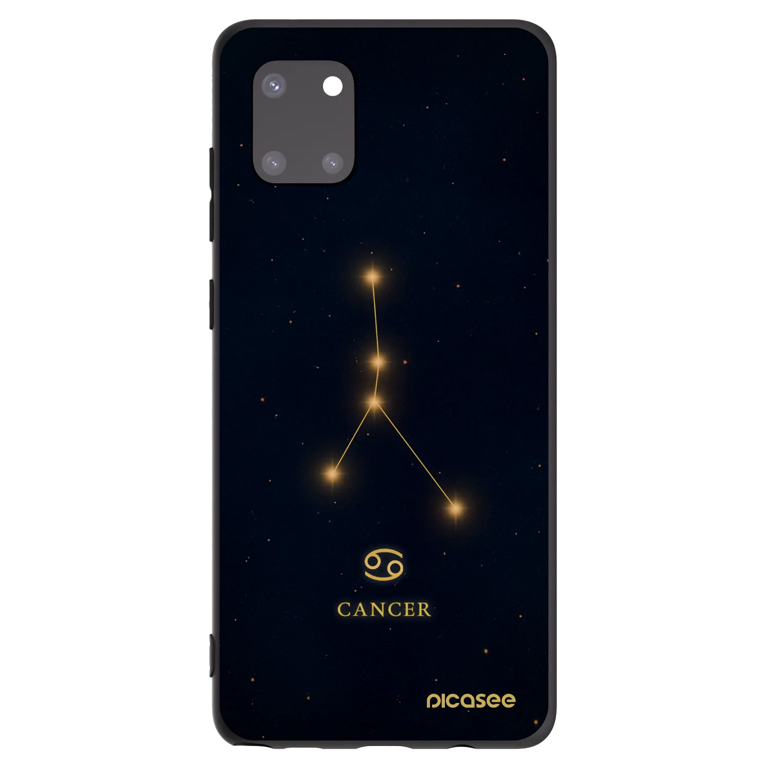 Picasee Μαύρη θήκη σιλικόνης για Samsung Galaxy Note 10 Lite N770F - CANCER