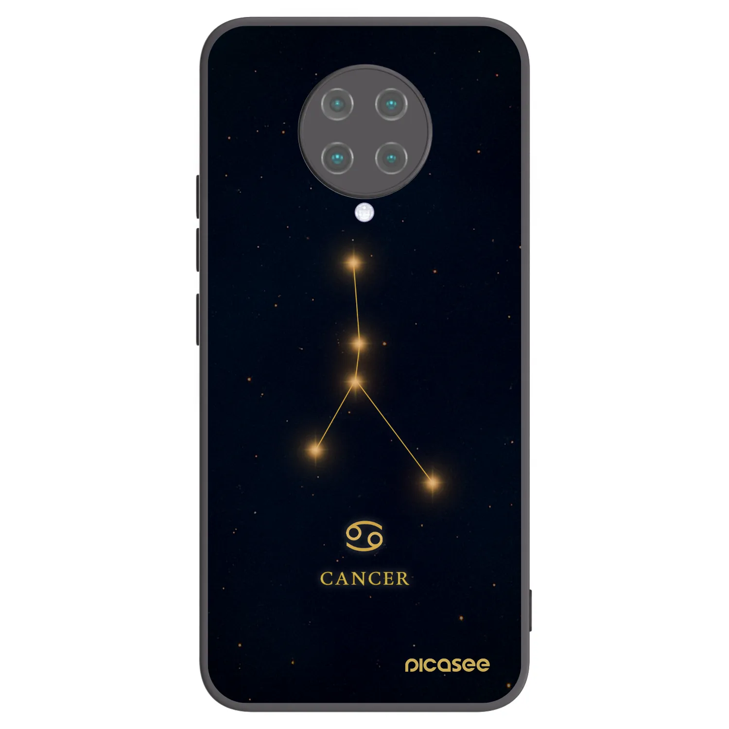 Picasee Μαύρη θήκη σιλικόνης για Xiaomi Poco F2 Pro - CANCER