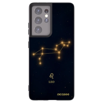 Picasee Μαύρη θήκη σιλικόνης για Samsung Galaxy S21 Ultra 5G G998B - LEO