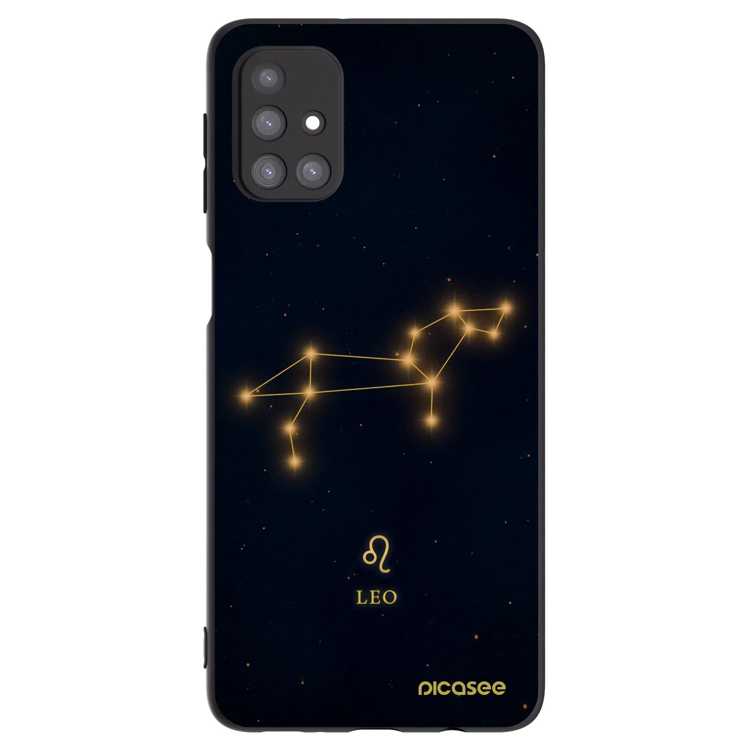 Picasee Μαύρη θήκη σιλικόνης για Samsung Galaxy M31s - LEO