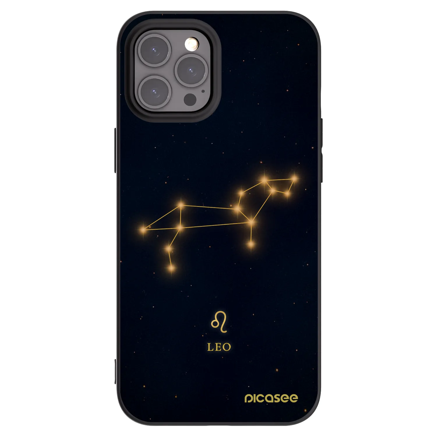 Picasee Μαύρη θήκη σιλικόνης για Apple iPhone 12 Pro Max - LEO