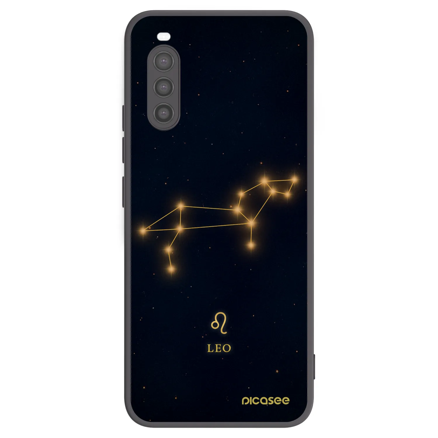 Picasee Μαύρη θήκη σιλικόνης για Sony Xperia 10 II - LEO