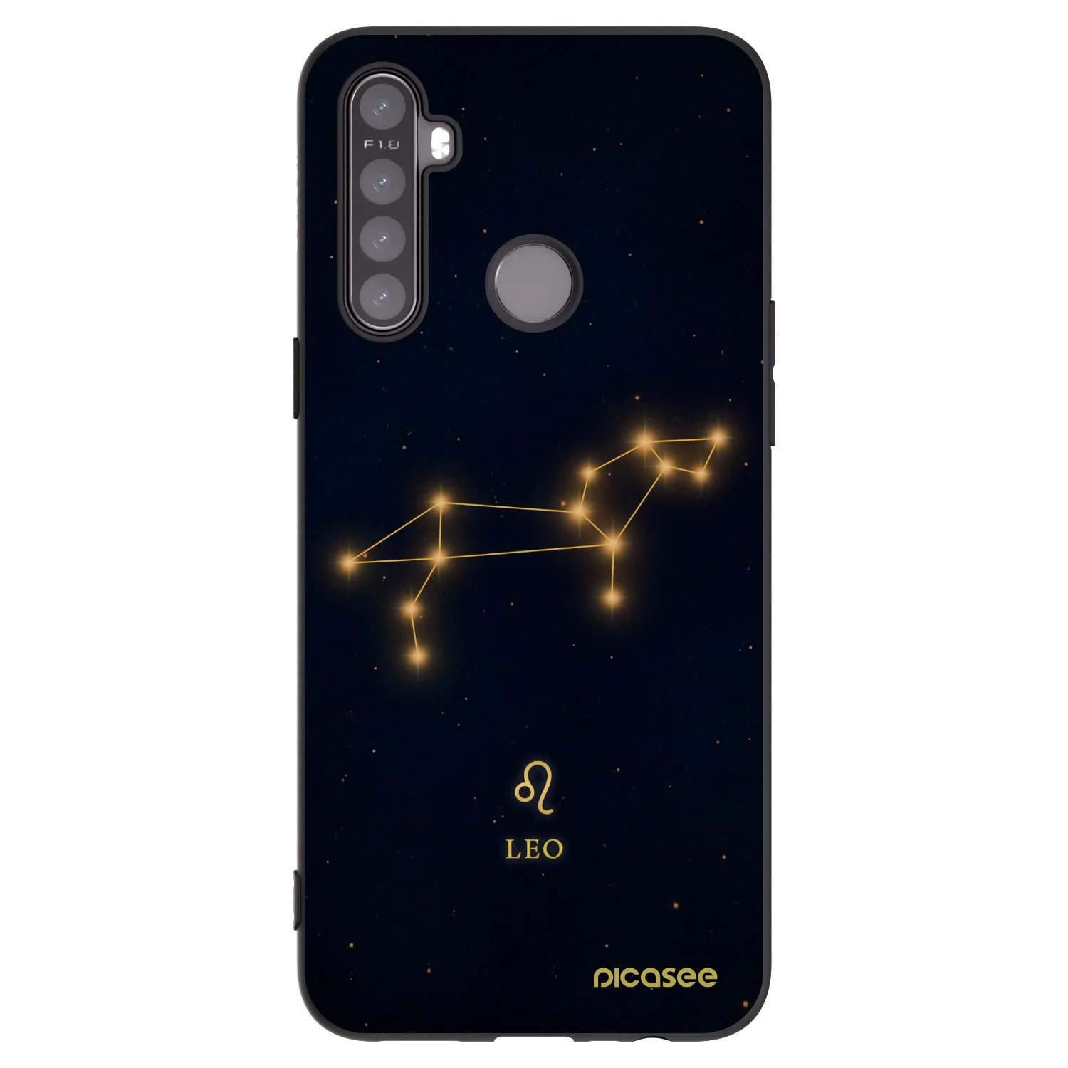 Picasee Μαύρη θήκη σιλικόνης για Realme 5 - LEO