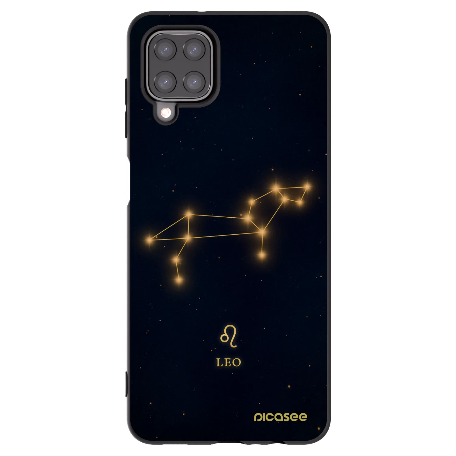 Picasee Μαύρη θήκη σιλικόνης για Samsung Galaxy A12 A125F - LEO