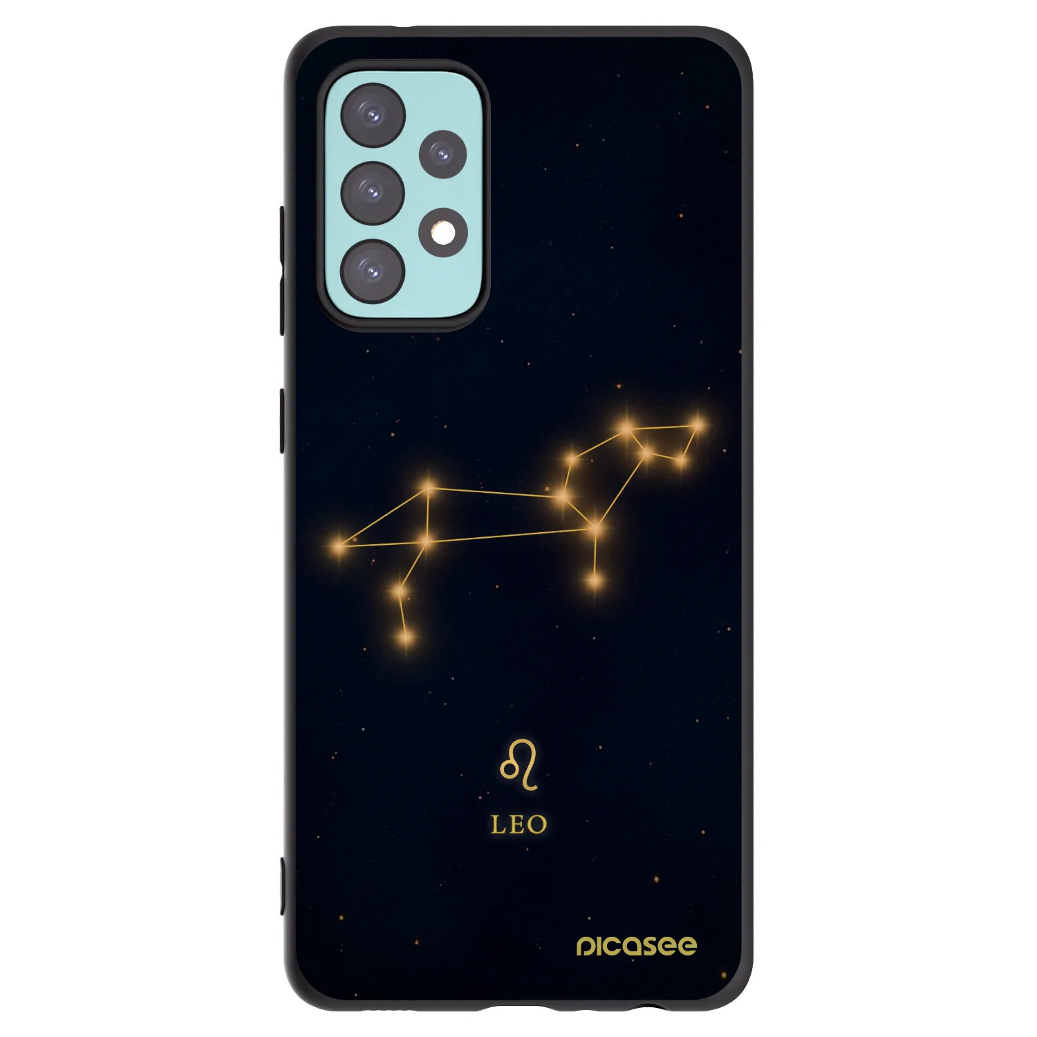 Picasee Μαύρη θήκη σιλικόνης για Samsung Galaxy A72 A725F - LEO