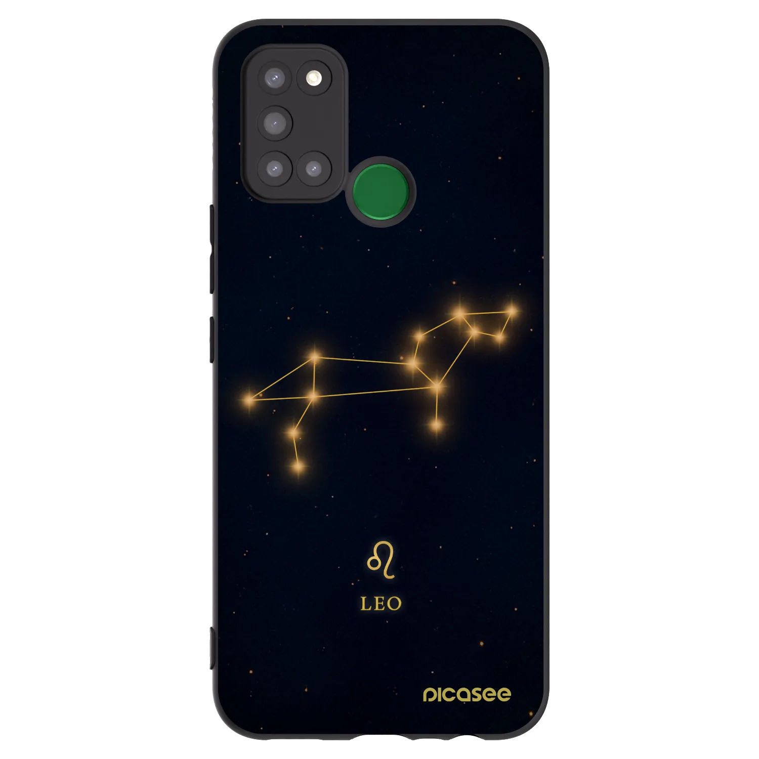 Picasee Μαύρη θήκη σιλικόνης για Realme 7i - LEO