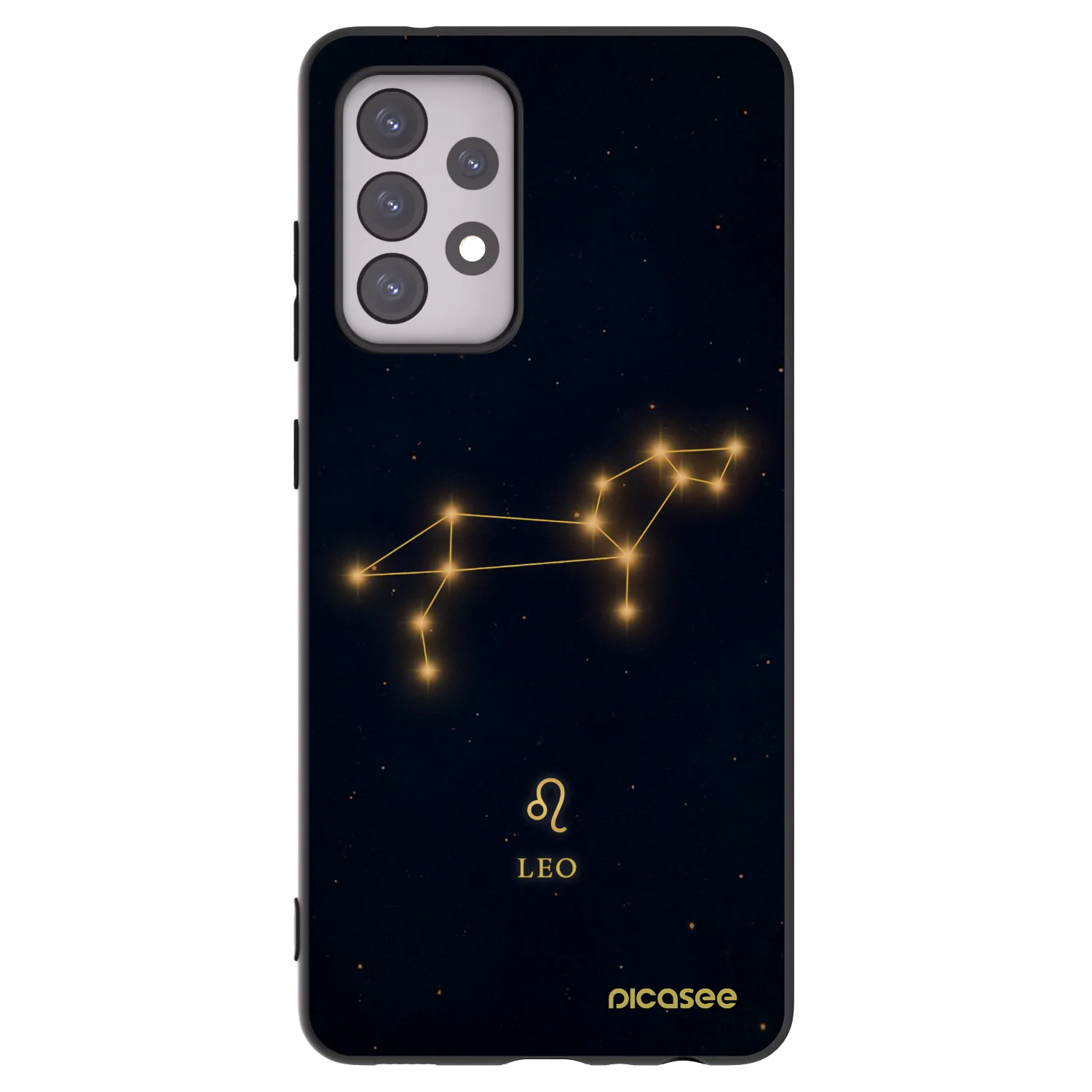 Picasee Μαύρη θήκη σιλικόνης για Samsung Galaxy A52s 5G A528B - LEO
