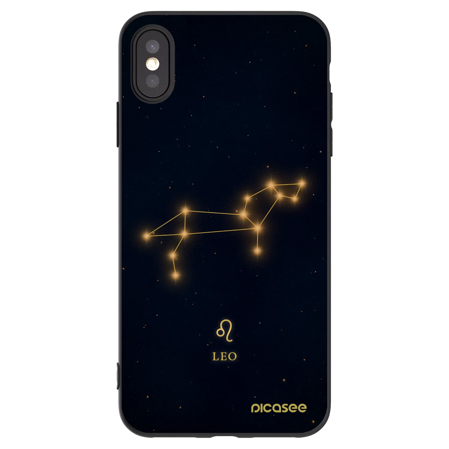 Picasee Μαύρη θήκη σιλικόνης για Apple iPhone XS Max - LEO