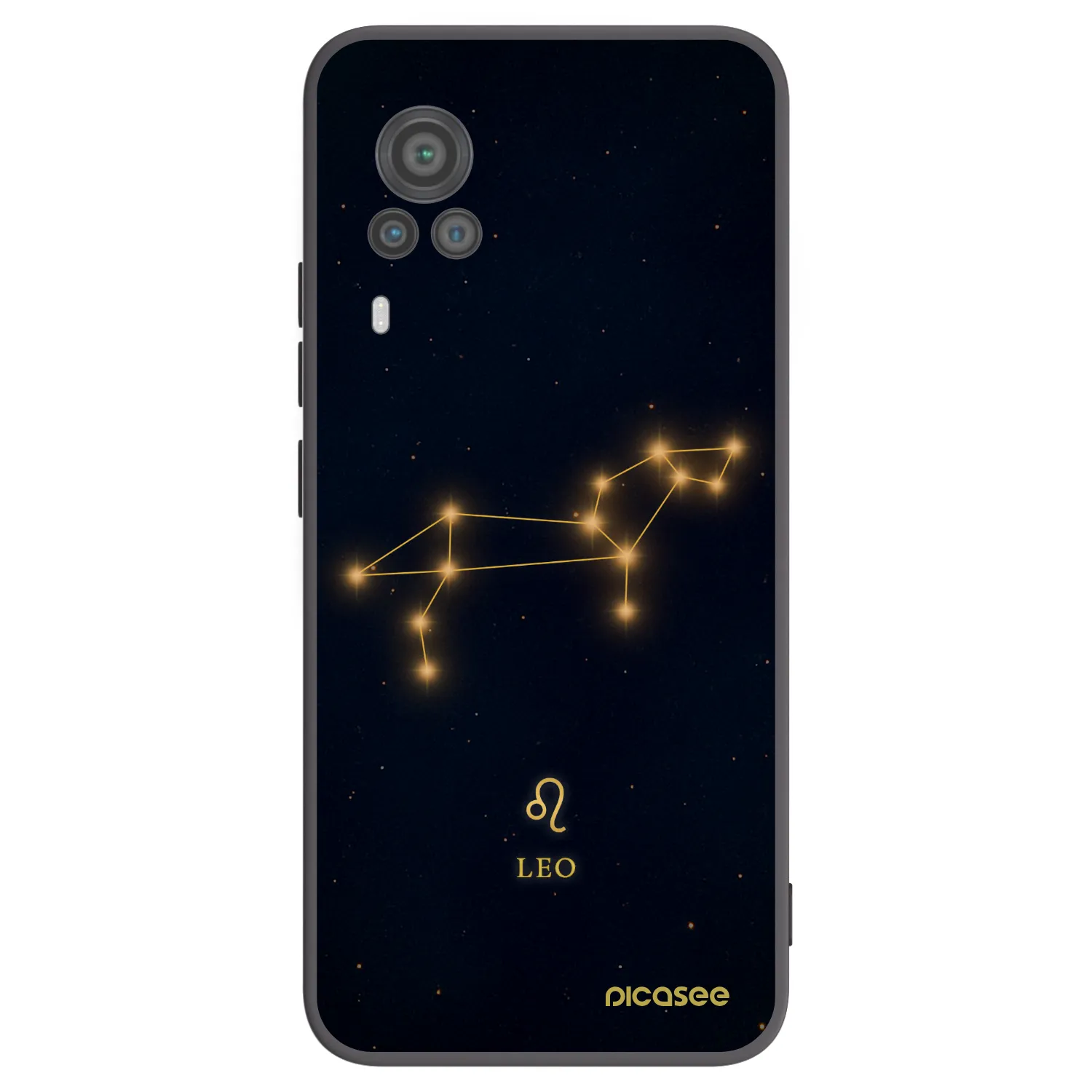 Picasee Μαύρη θήκη σιλικόνης για Vivo X60 Pro 5G - LEO