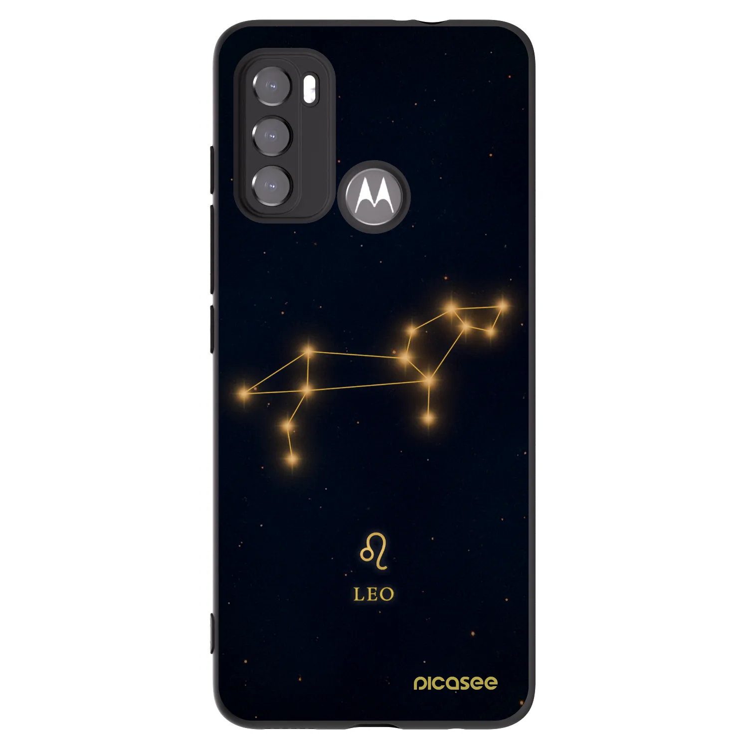 Picasee Μαύρη θήκη σιλικόνης για Motorola Moto G60 - LEO