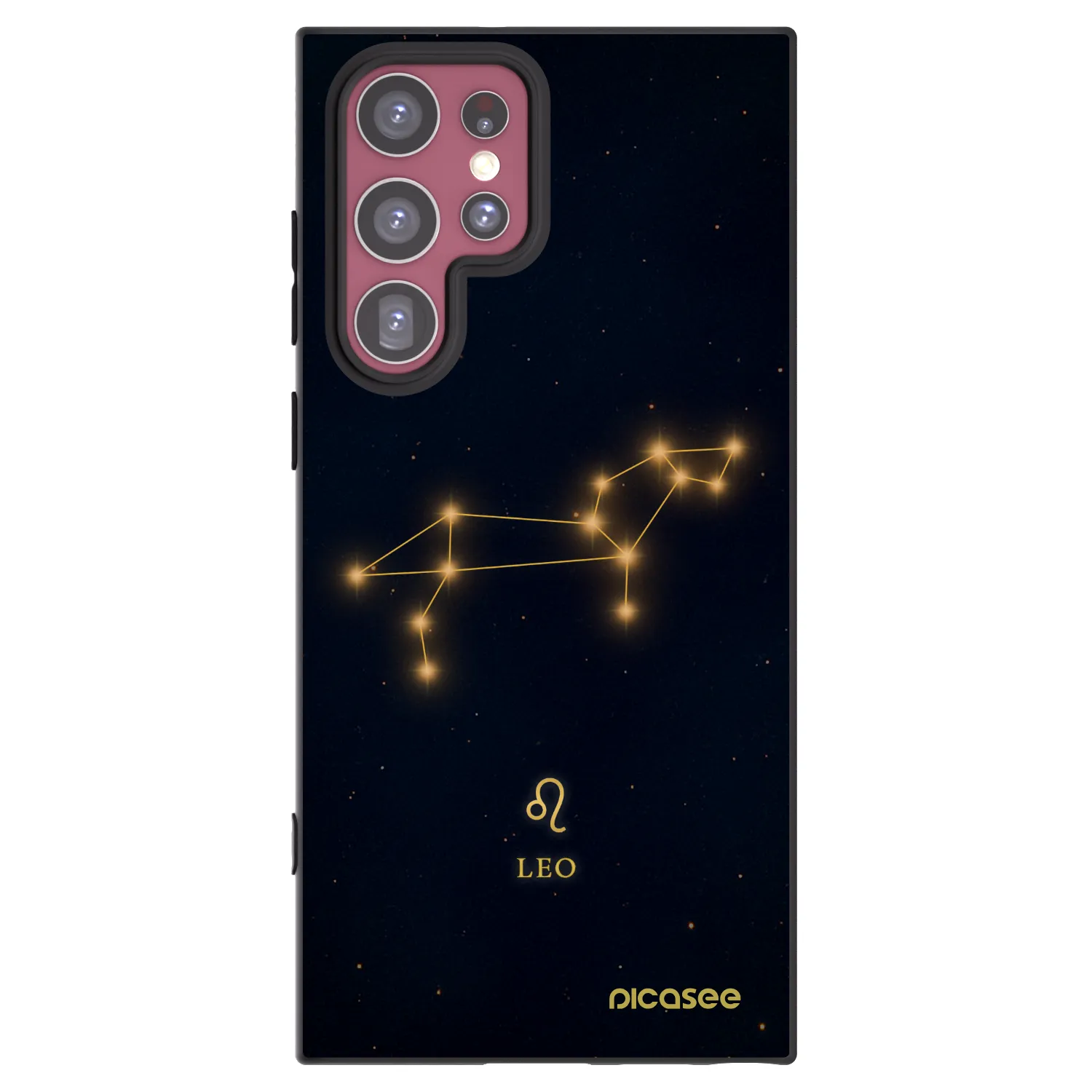 Picasee Μαύρη θήκη σιλικόνης για Samsung Galaxy S22 Ultra 5G - LEO