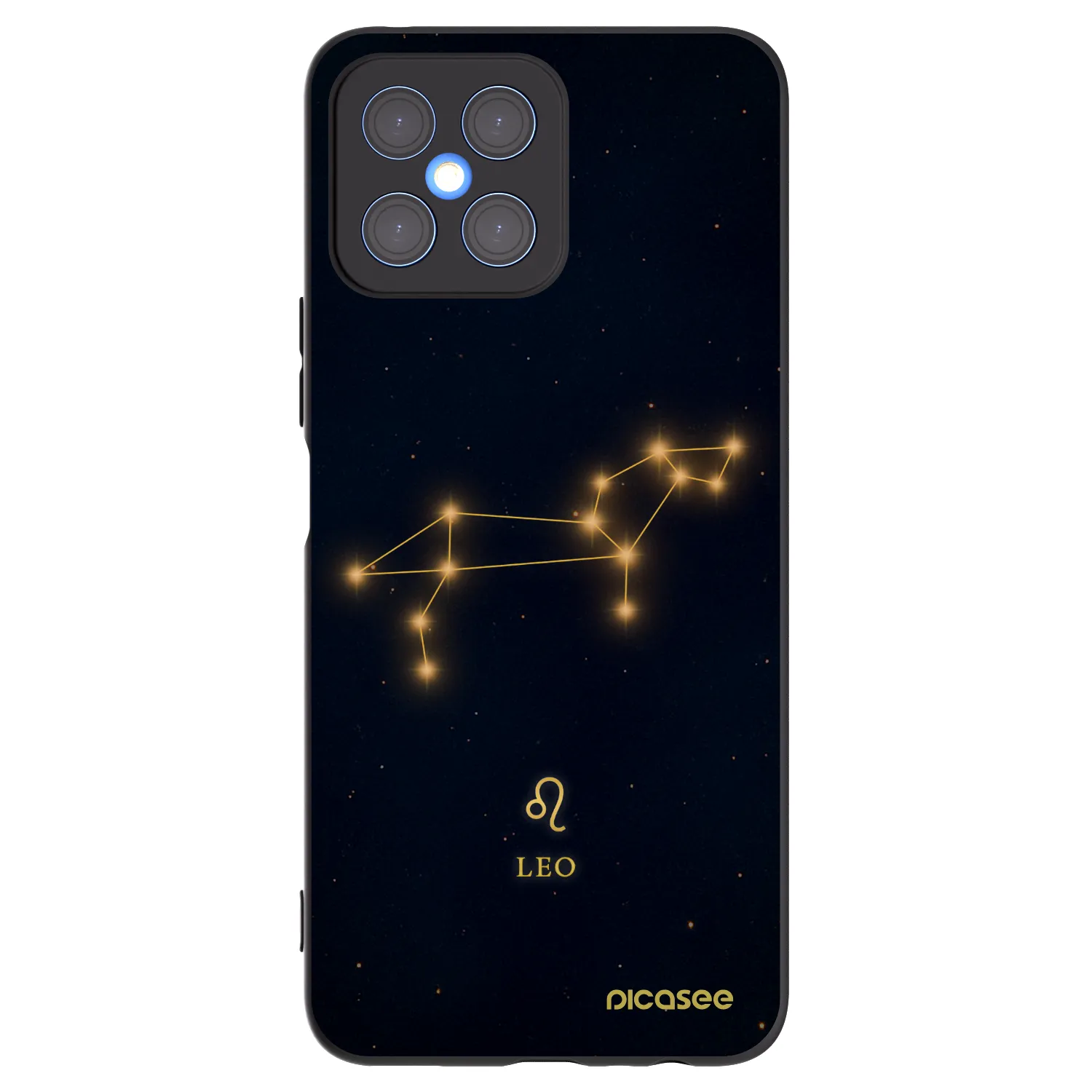 Picasee Μαύρη θήκη σιλικόνης για Honor X8 4G - LEO