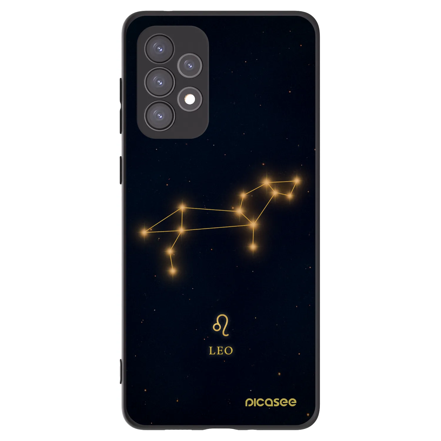 Picasee Μαύρη θήκη σιλικόνης για Samsung Galaxy A73 5G - LEO