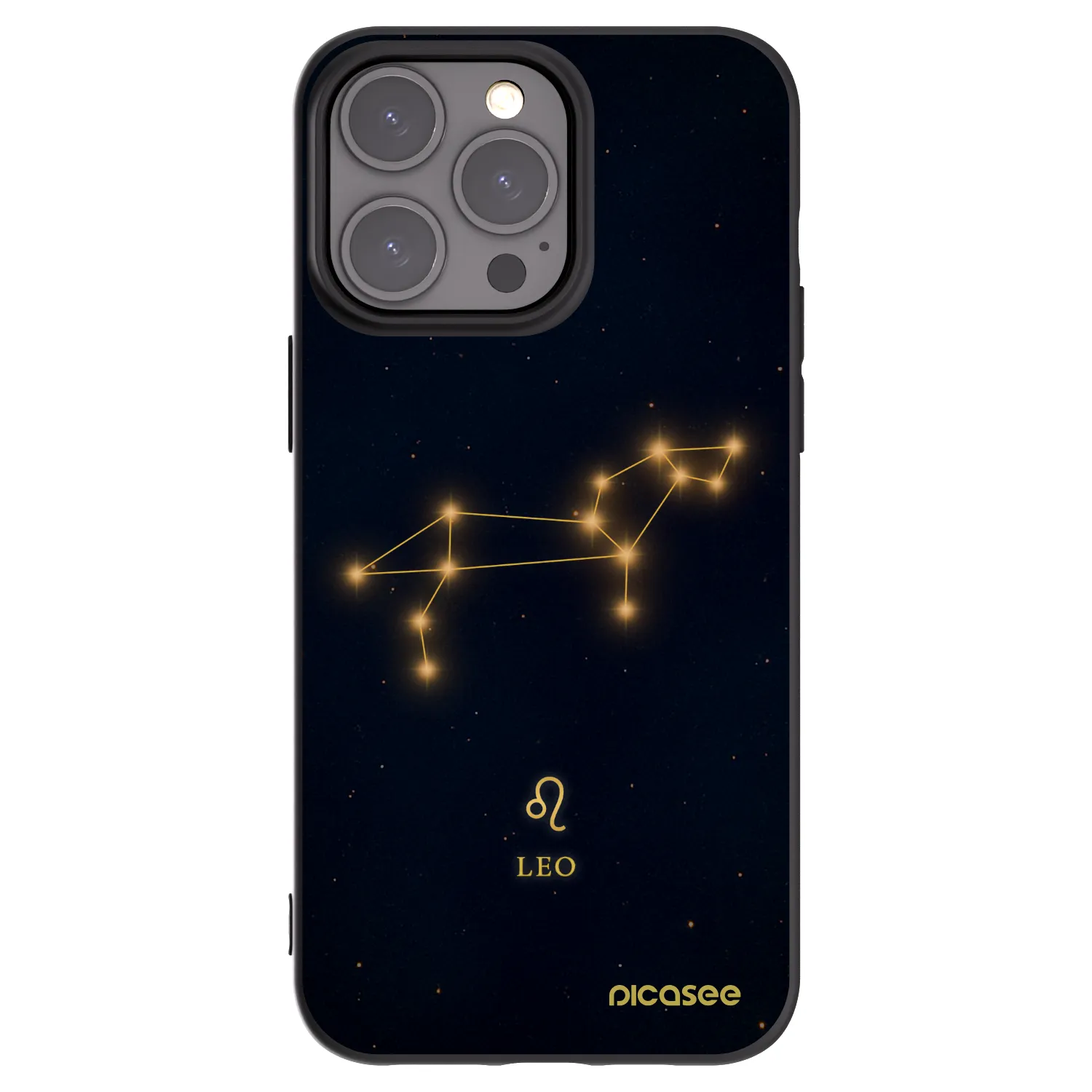Picasee Μαύρη θήκη σιλικόνης για Apple iPhone 15 Pro Max - LEO