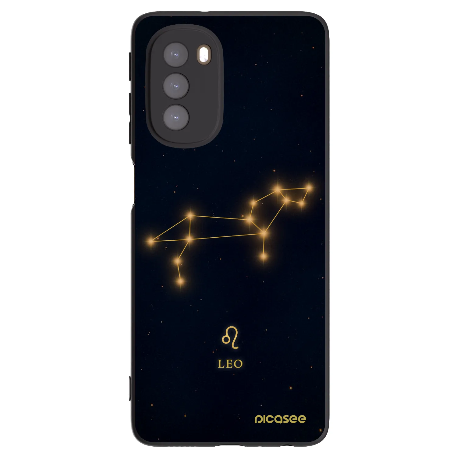 Picasee Μαύρη θήκη σιλικόνης για Motorola Moto G51 - LEO