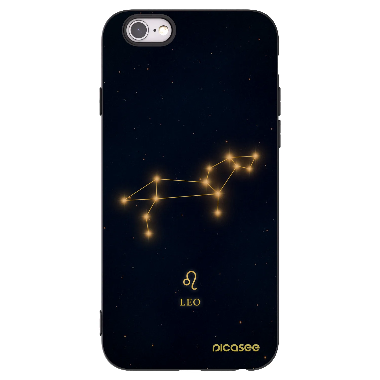 Picasee Μαύρη θήκη σιλικόνης για Apple iPhone 6/6S - LEO