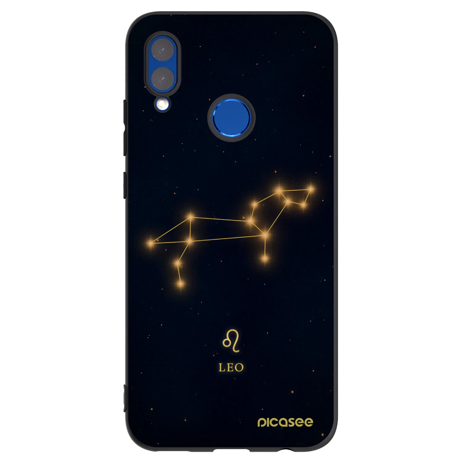 Picasee Μαύρη θήκη σιλικόνης για Honor 10 Lite - LEO