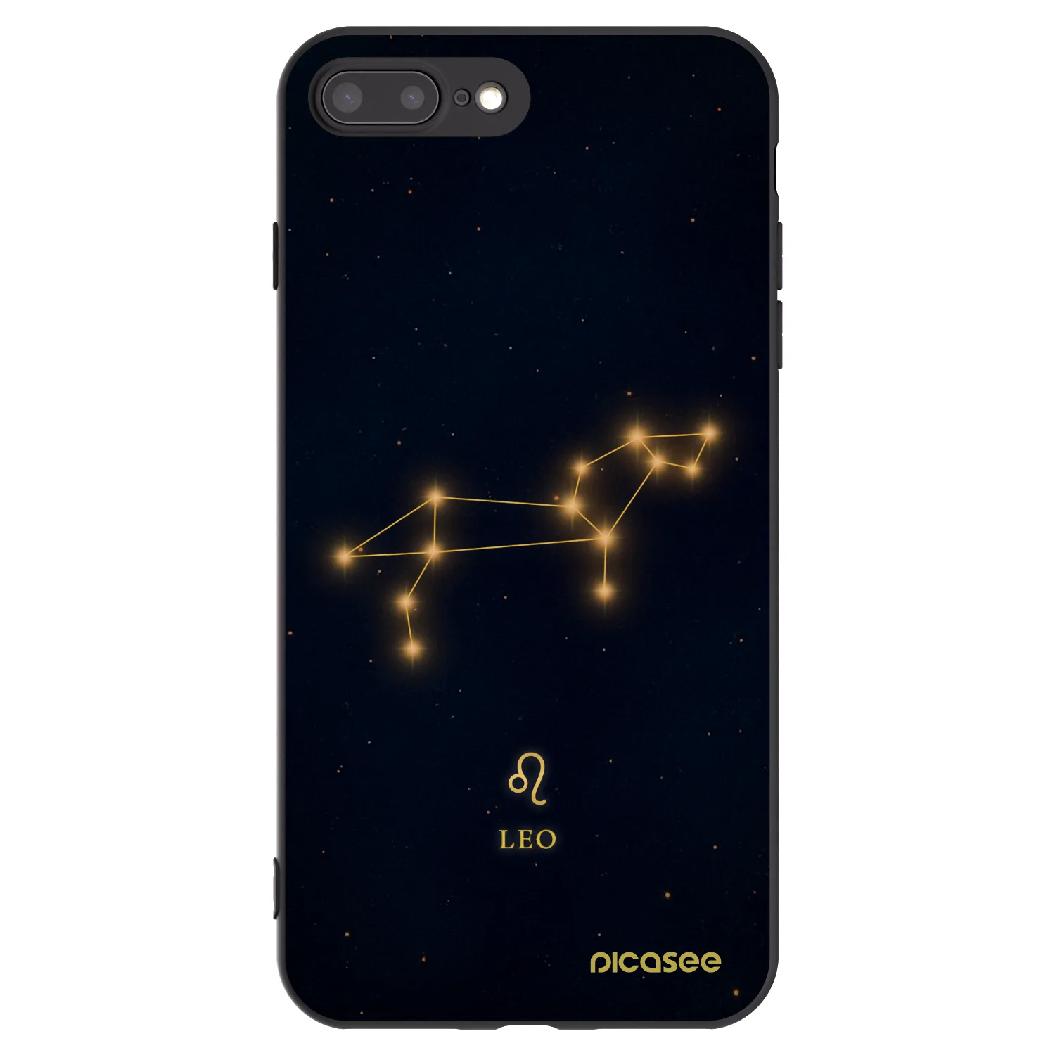 Picasee Μαύρη θήκη σιλικόνης για Apple iPhone 7 Plus - LEO