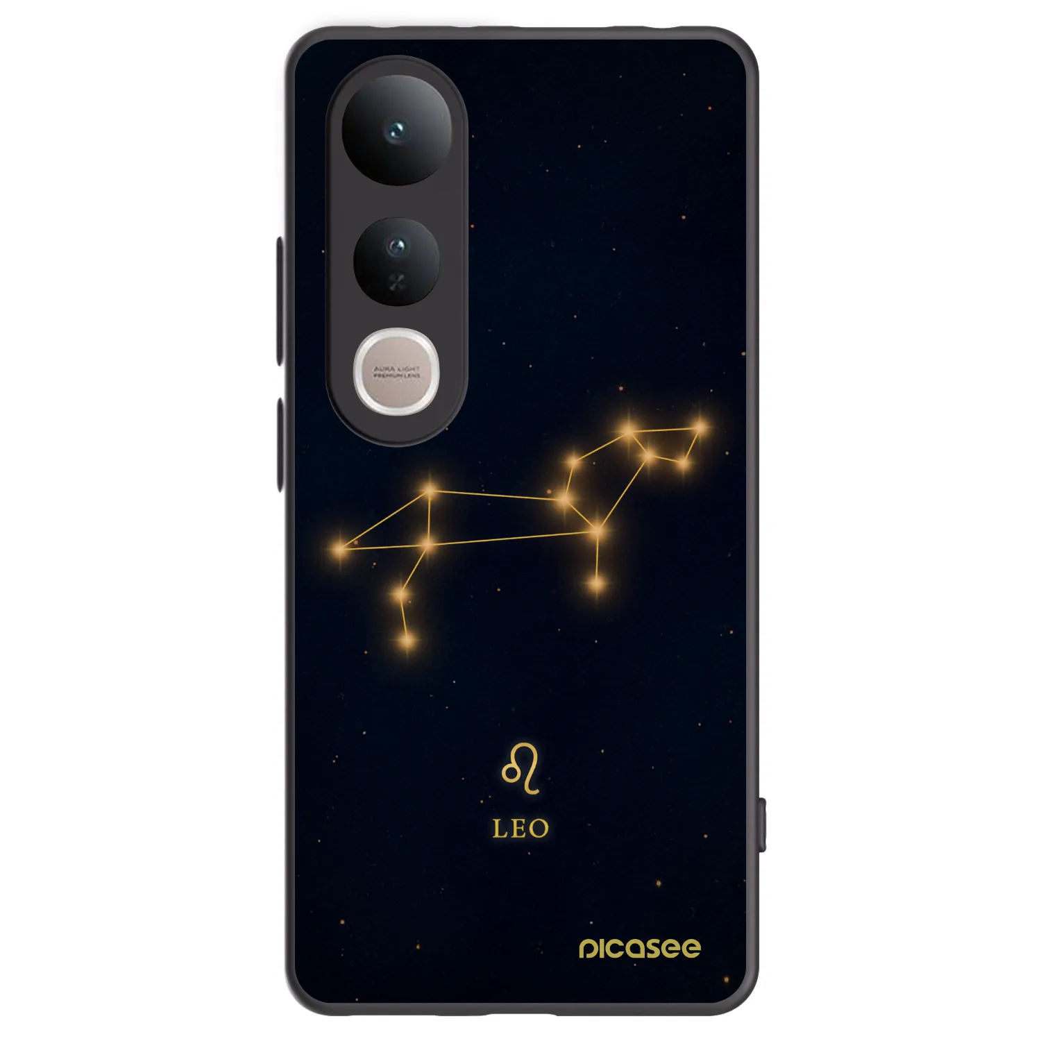 Picasee Μαύρη θήκη σιλικόνης για Vivo V50 Lite 5G - LEO