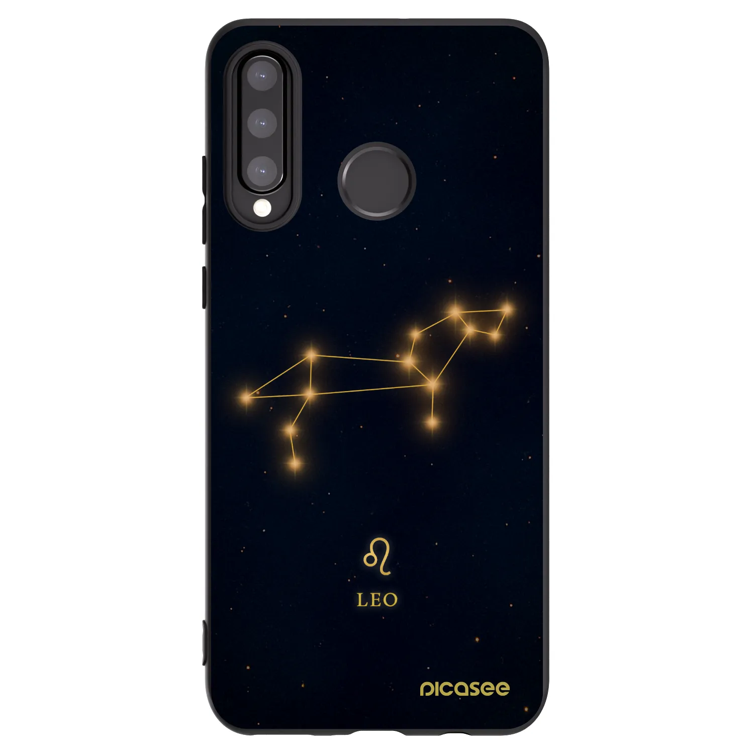 Picasee Μαύρη θήκη σιλικόνης για Huawei P30 Lite - LEO