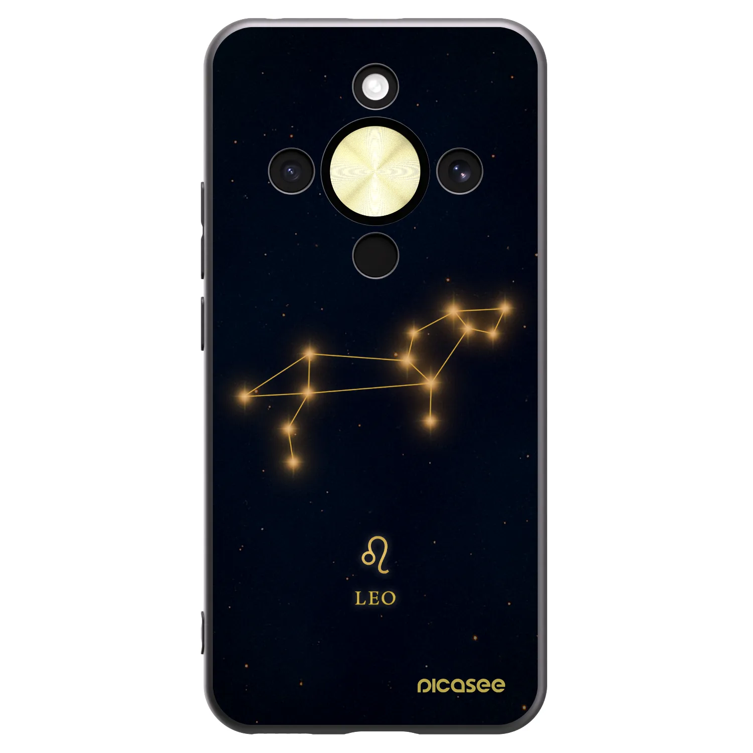 Picasee Μαύρη θήκη σιλικόνης για Honor Magic8 Lite 5G - LEO