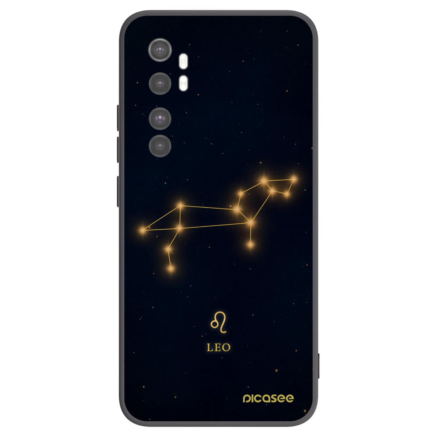 Picasee Μαύρη θήκη σιλικόνης για Xiaomi Mi Note 10 Lite - LEO