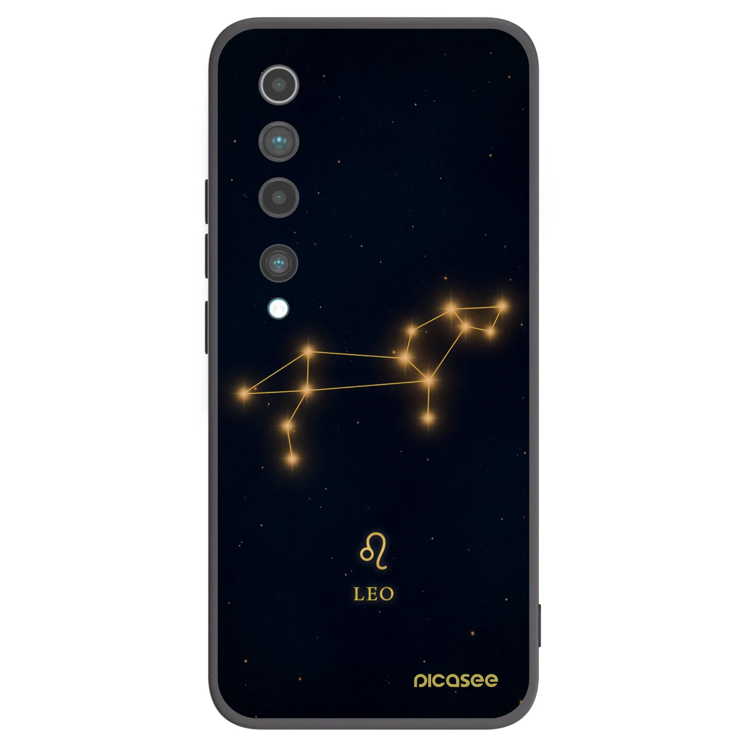 Picasee Μαύρη θήκη σιλικόνης για Xiaomi Mi 10 - LEO