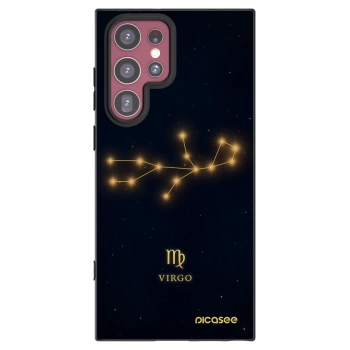 Picasee Μαύρη θήκη σιλικόνης για Samsung Galaxy S22 Ultra 5G - VIRGO