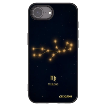 Picasee Μαύρη θήκη σιλικόνης για Apple iPhone 16e - VIRGO