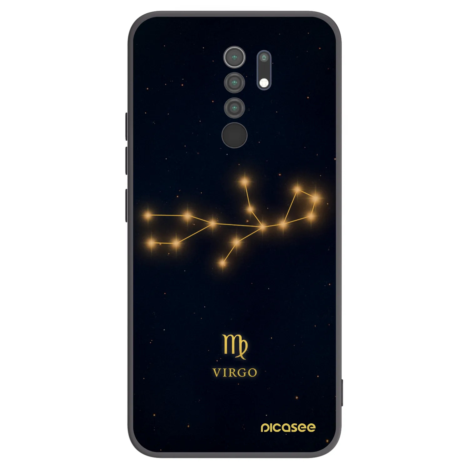 Picasee Μαύρη θήκη σιλικόνης για Xiaomi Redmi 9 - VIRGO