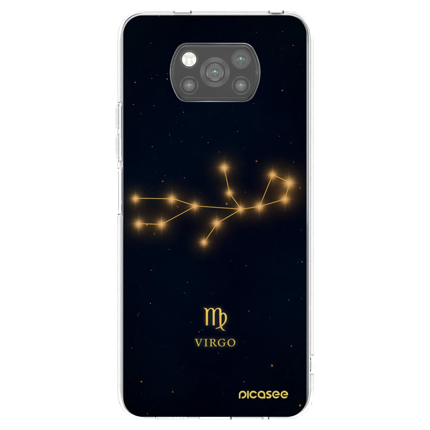Picasee Μαύρη θήκη σιλικόνης για Xiaomi Poco X3 - VIRGO