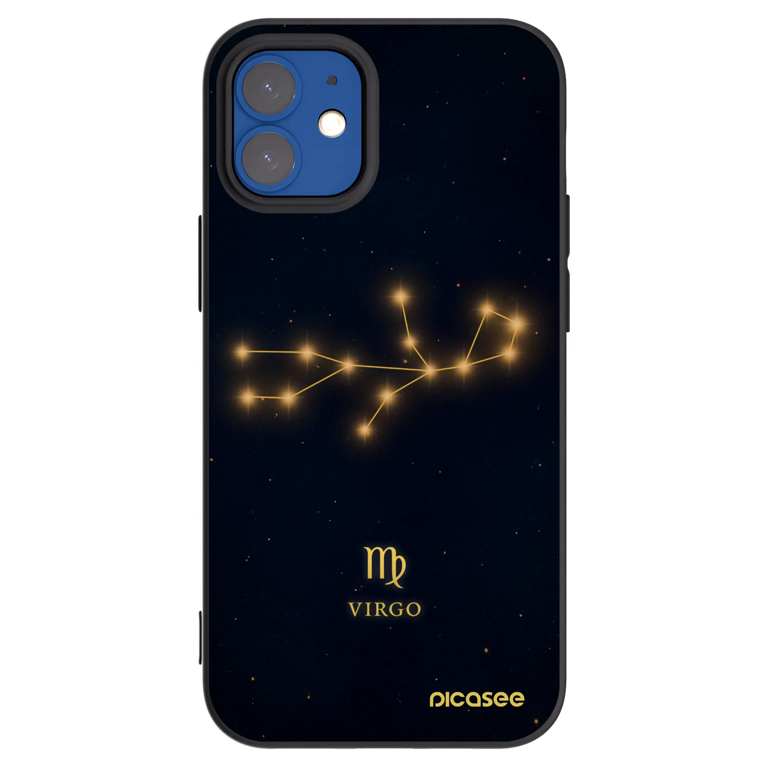 Picasee Μαύρη θήκη σιλικόνης για Apple iPhone 12 mini - VIRGO