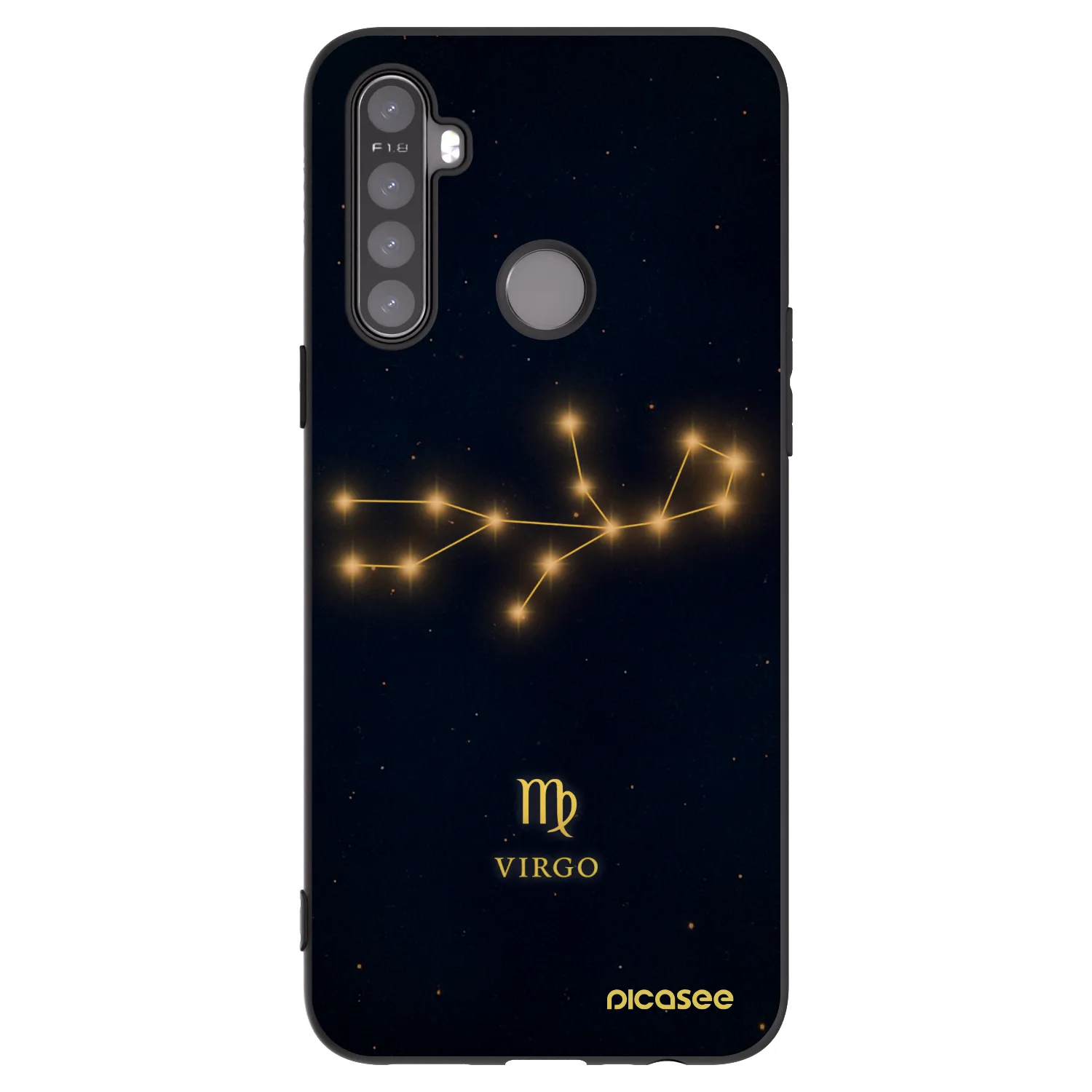 Picasee Μαύρη θήκη σιλικόνης για Realme 6i - VIRGO